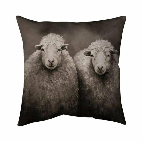 Begin Home Decor 20 x 20 in. Sheep Sepia-Double Sided Print Indoor Pillow 5541-2020-AN212-1